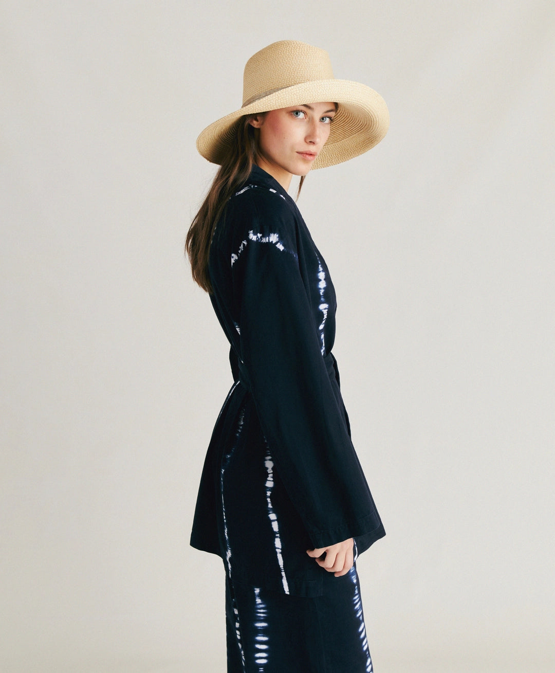 EUGENIE JACKET IN TIE&DYE GABARDINE - INK