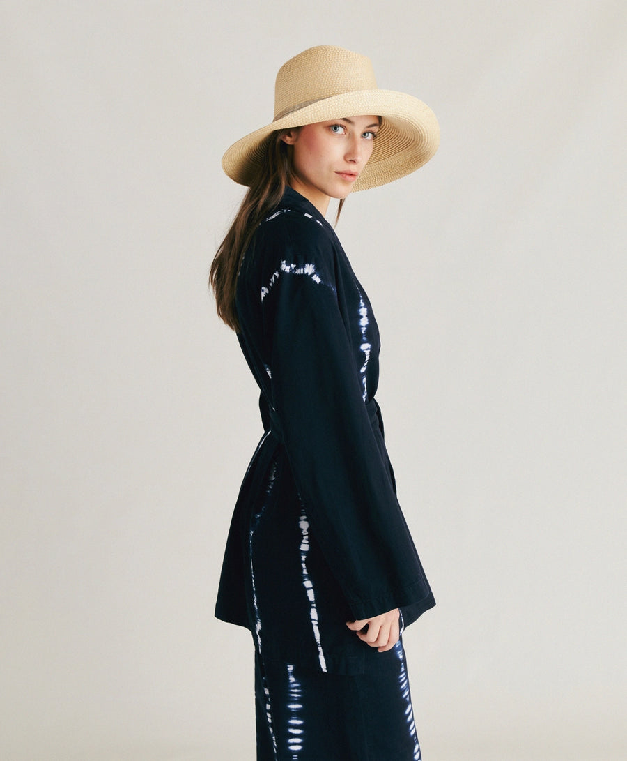 EUGENIE JACKET IN TIE&DYE GABARDINE - INK