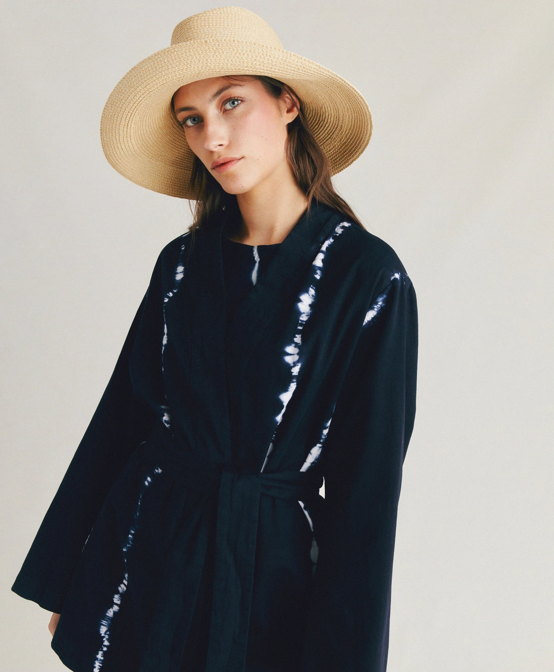 EUGENIE JACKET IN TIE&DYE GABARDINE - INK