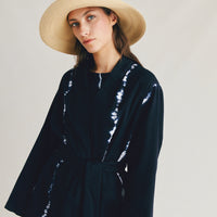 EUGENIE JACKET IN TIE&DYE GABARDINE - INK