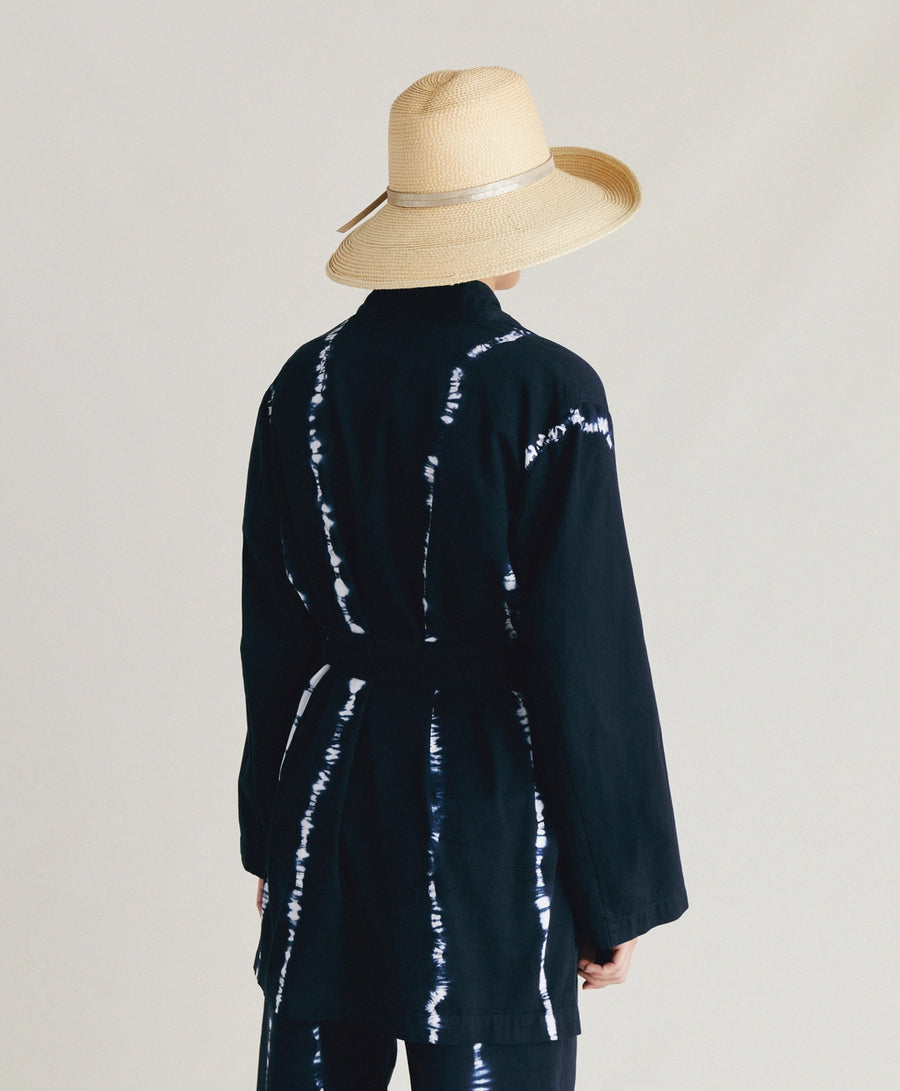 EUGENIE JACKET IN TIE&DYE GABARDINE - INK