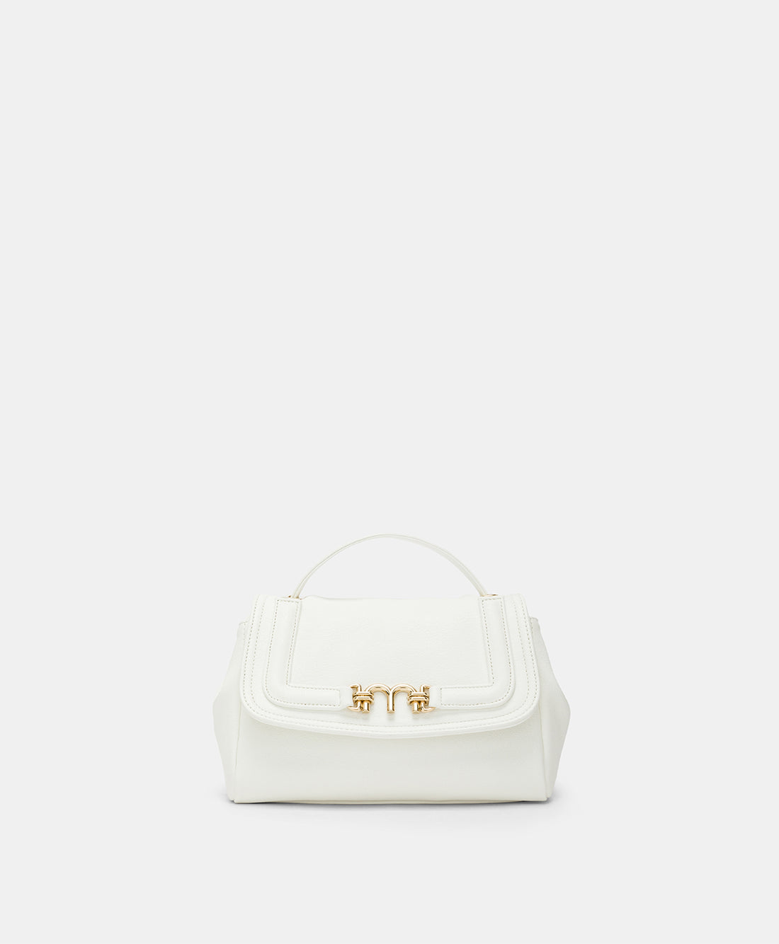 PETIT FLORE BAG IN ECO-LEATHER - WHITE