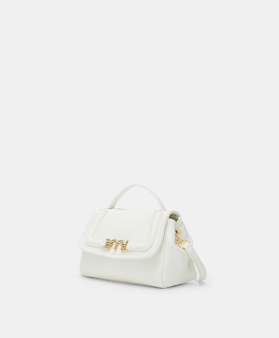 PETIT FLORE BAG IN ECO-LEATHER - WHITE