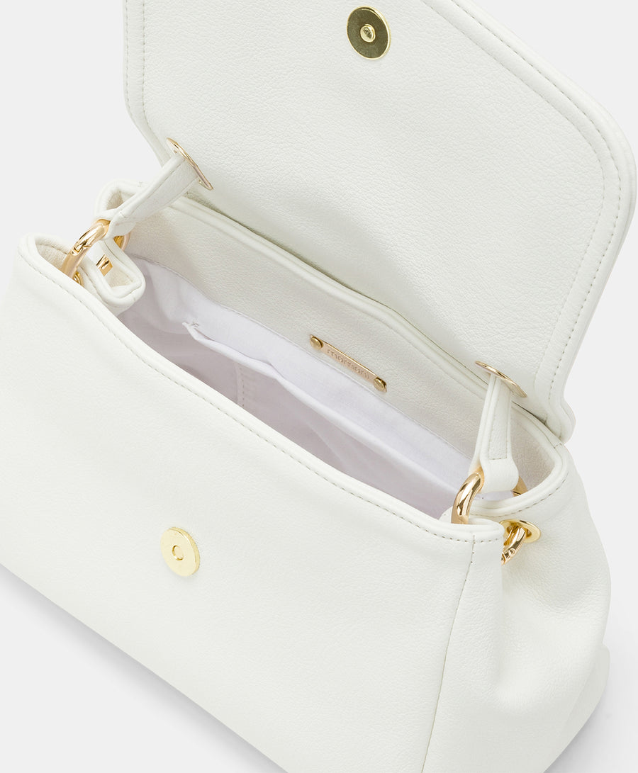 PETIT FLORE BAG IN ECO-LEATHER - WHITE