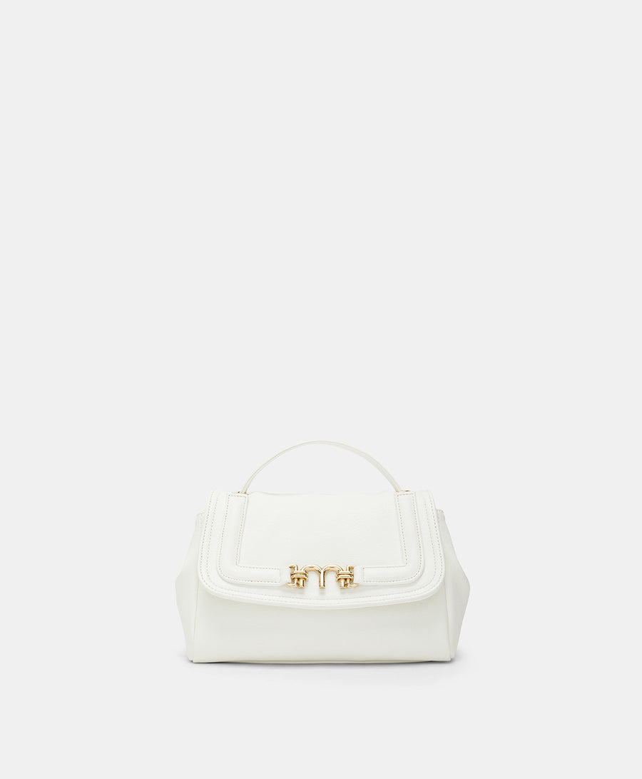 PETIT FLORE BAG IN ECO-LEATHER - WHITE