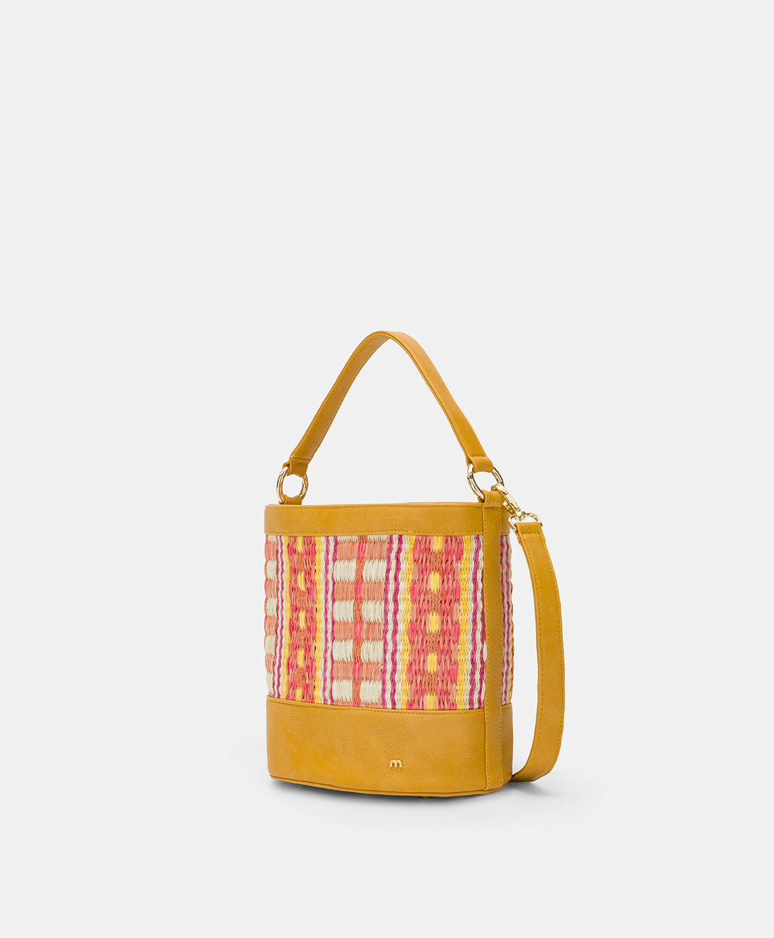 ANANAS BAG IN ECO-LEATHER AND RAFFIA