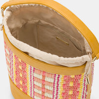 ANANAS BAG IN ECO-LEATHER AND RAFFIA