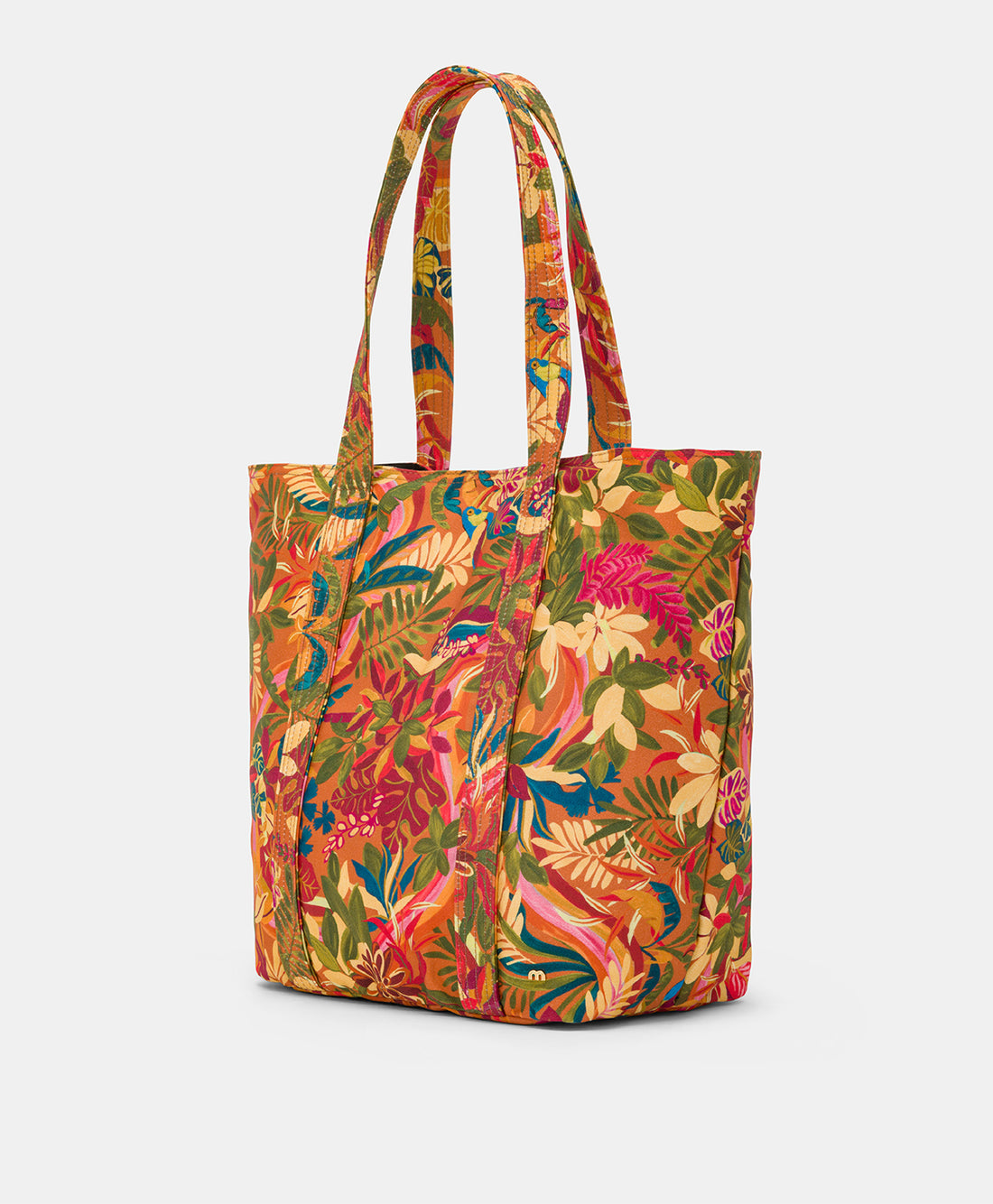 MAURITIA BAG IN PRINTED CANVAS - ARANCIO/MULTICOLOUR