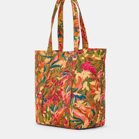 MAURITIA BAG IN PRINTED CANVAS - ARANCIO/MULTICOLOUR