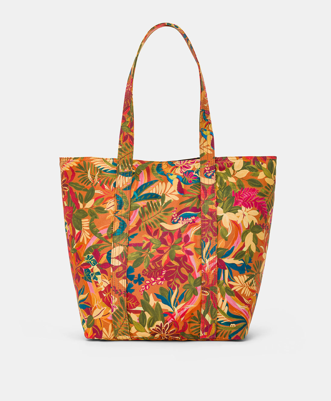 MAURITIA BAG IN PRINTED CANVAS - ARANCIO/MULTICOLOUR