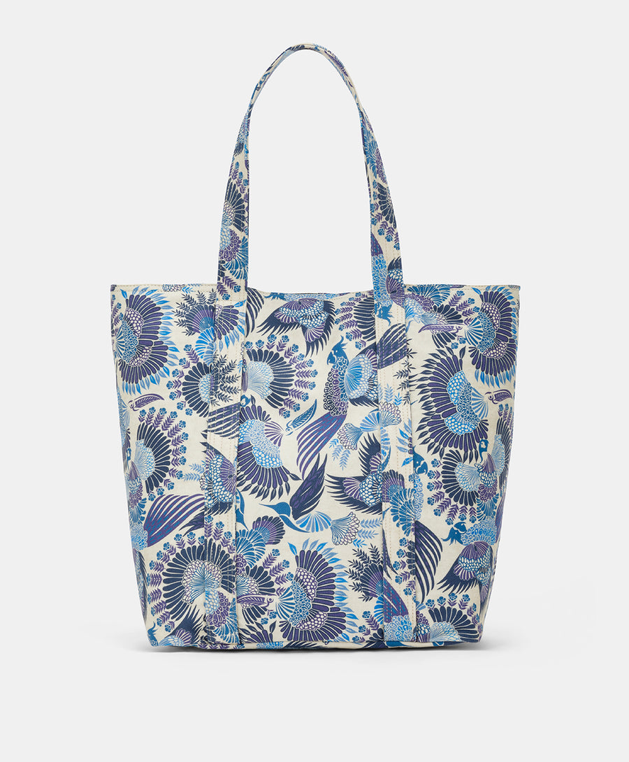 MAURITIA BAG IN PRINTED CANVAS - MULTICOLOUR AZZURO