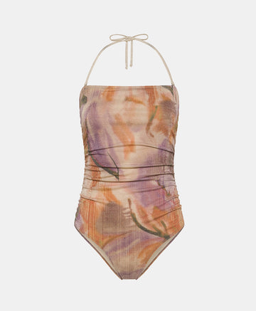 TEQUILA SWIMSUIT IN PRINTED LUREX JERSEY - MULTICOLOR