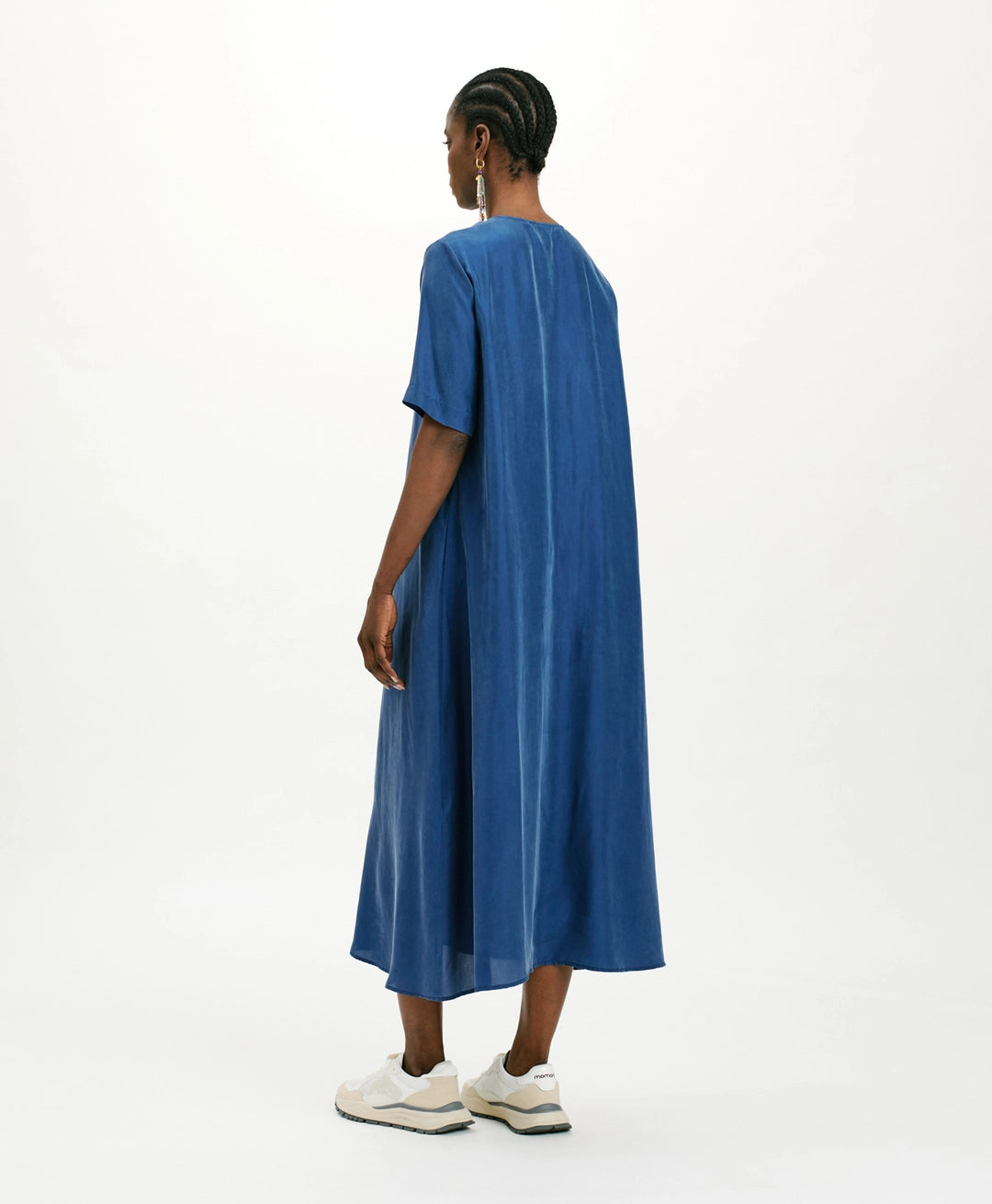 CARNAVAL DRESS IN HABUTAI SILK - BLUE