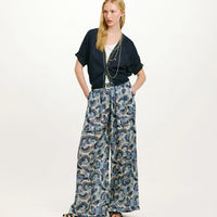 PRIPRIOCA CARIDGAN IN COTTON AND LINEN - BLUE