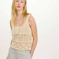MOMONI JAIME CROCHET TOP - CREAM