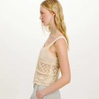 MOMONI JAIME CROCHET TOP - CREAM