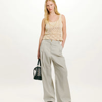 MOMONI JAIME CROCHET TOP - CREAM