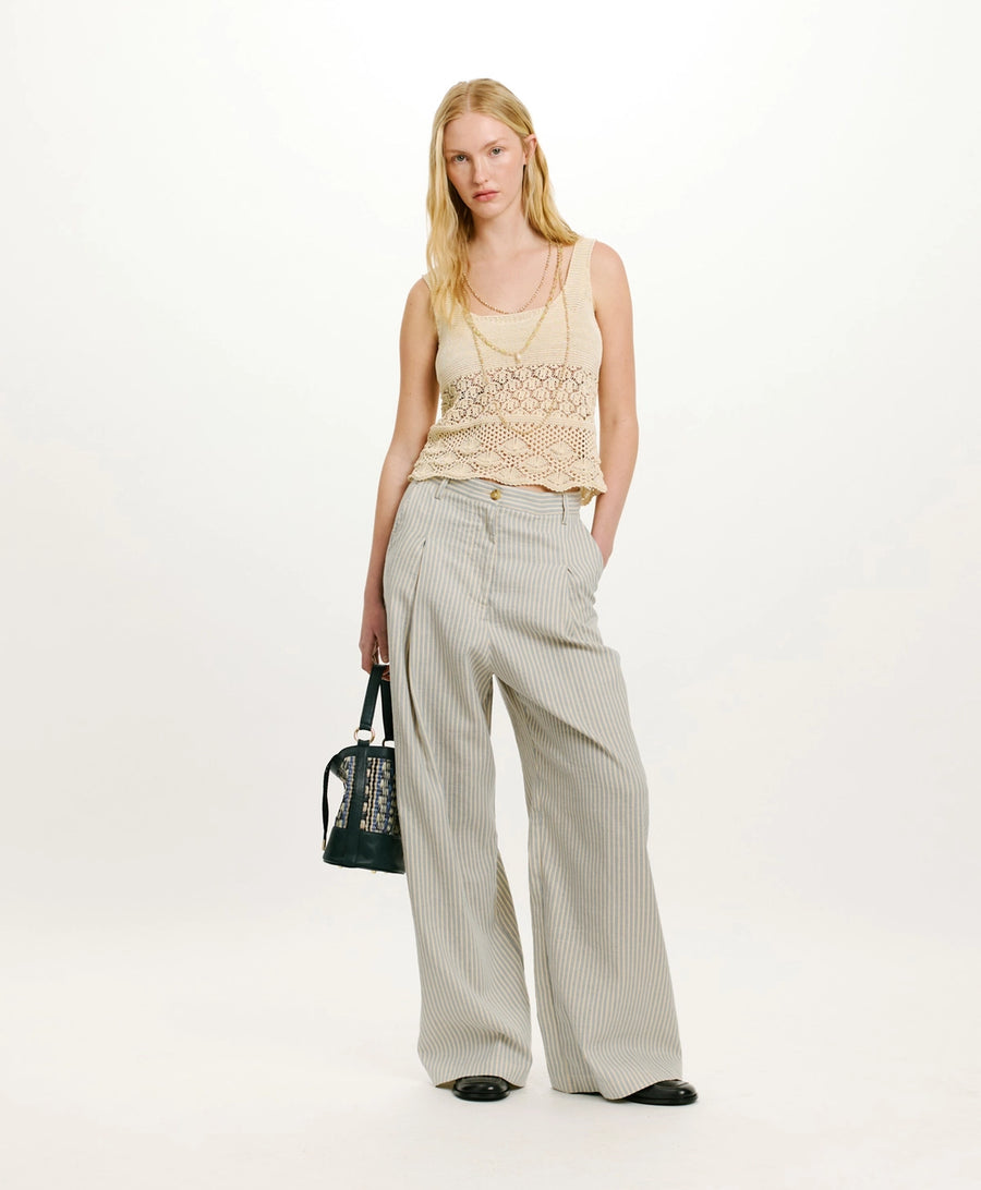MOMONI JAIME CROCHET TOP - CREAM