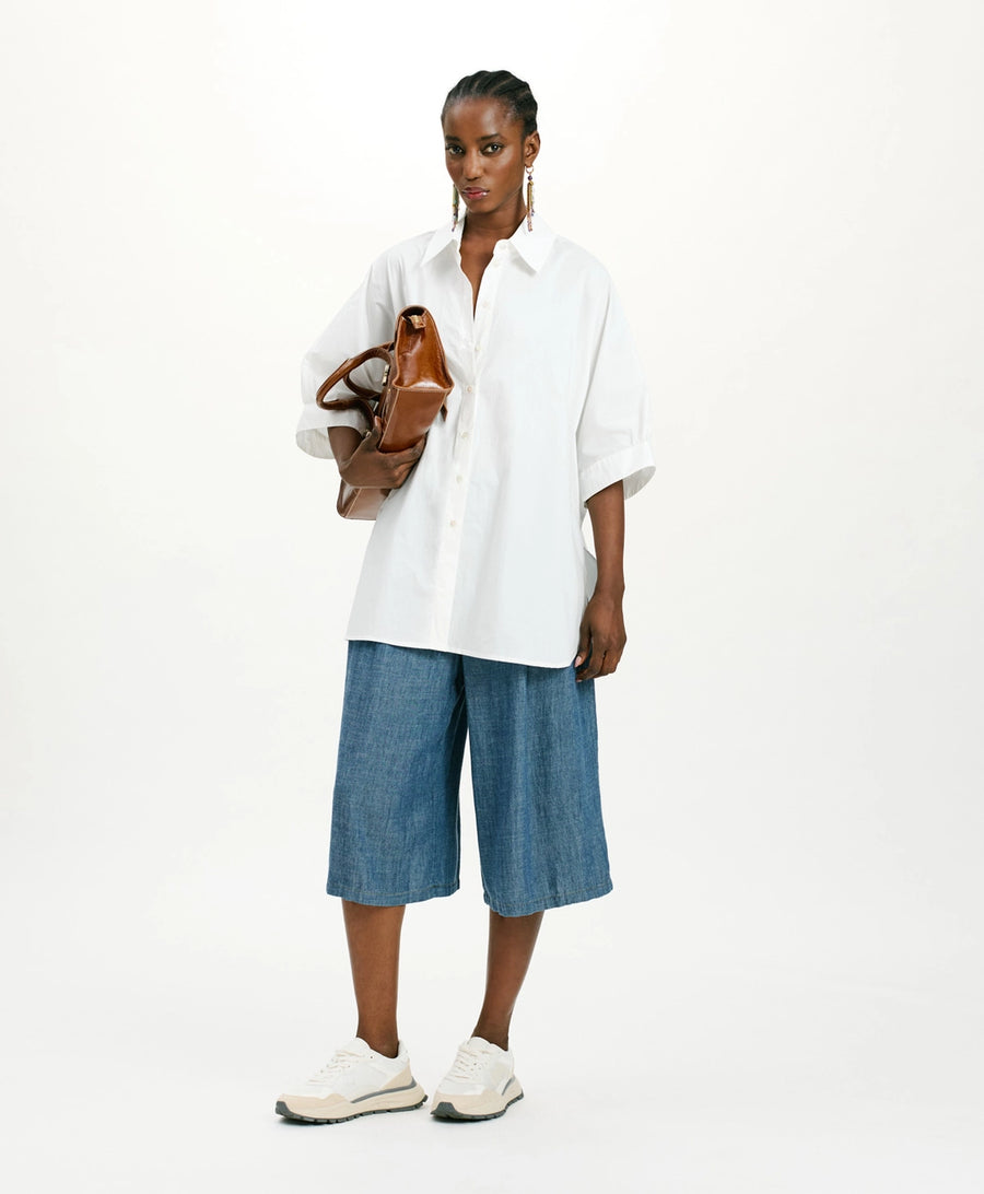 FUERTE PANTS IN STONEWASHED CHAMBRAY - BLUE JEANS