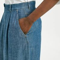 FUERTE PANTS IN STONEWASHED CHAMBRAY - BLUE JEANS