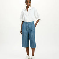 FUERTE PANTS IN STONEWASHED CHAMBRAY - BLUE JEANS