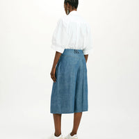 FUERTE PANTS IN STONEWASHED CHAMBRAY - BLUE JEANS