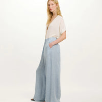 LUCAS PANTS IN YARN DYED LINEN - LIGHT BLUE