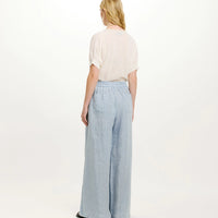 LUCAS PANTS IN YARN DYED LINEN - LIGHT BLUE