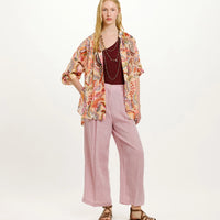 JURUA SHIRT IN PRINTED COTTON VOILE - MULTICOLOR MAGENTA