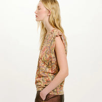 ENNA T-SHIRT IN PRINTED LUREX JERSEY - MULTICOLOR MAGENTA