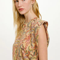 ENNA T-SHIRT IN PRINTED LUREX JERSEY - MULTICOLOR MAGENTA