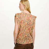 ENNA T-SHIRT IN PRINTED LUREX JERSEY - MULTICOLOR MAGENTA