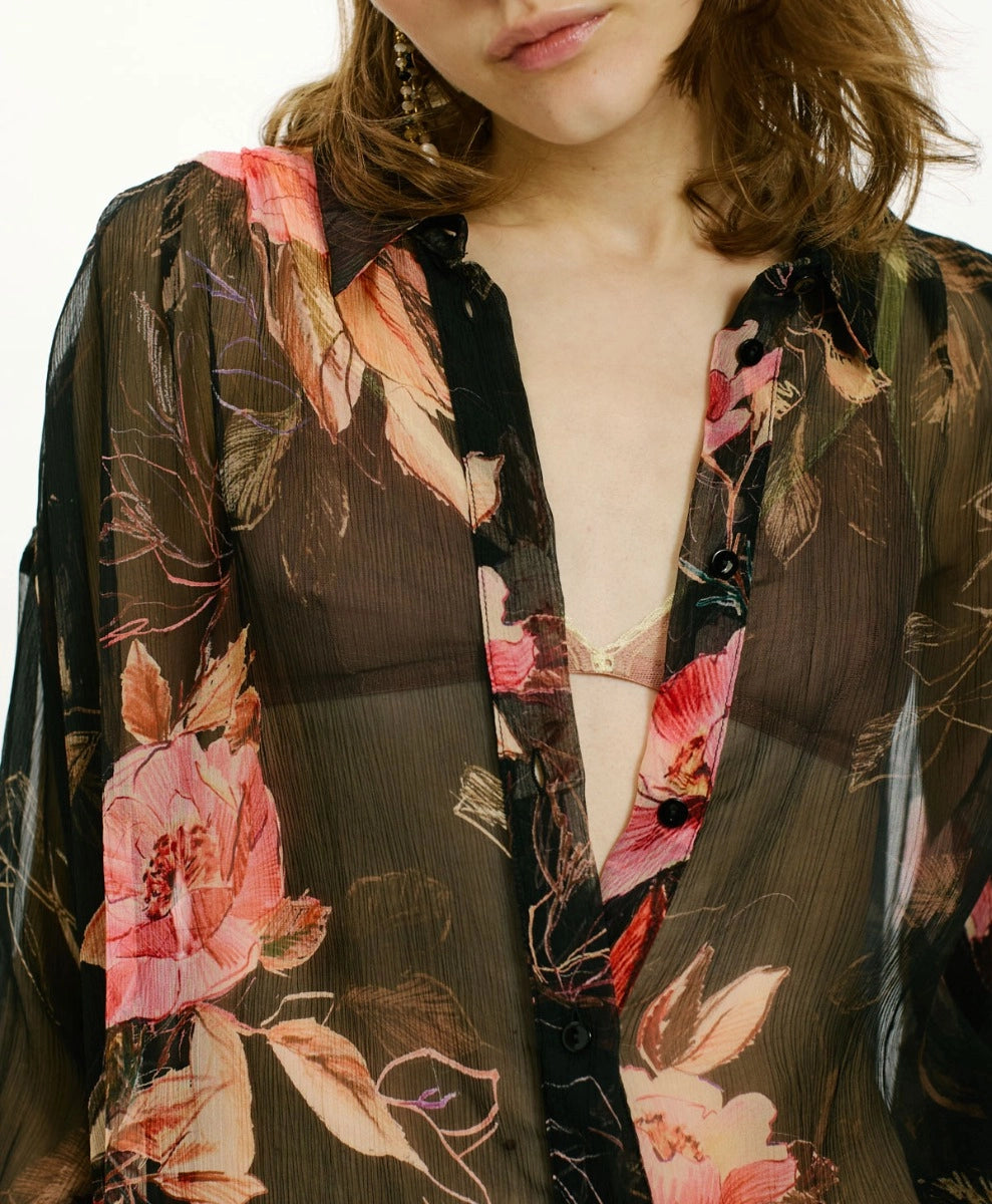 CAMILA SHIRT IN PRINTED CHIFFON CREPON