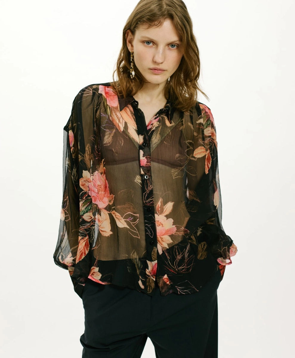 CAMILA SHIRT IN PRINTED CHIFFON CREPON