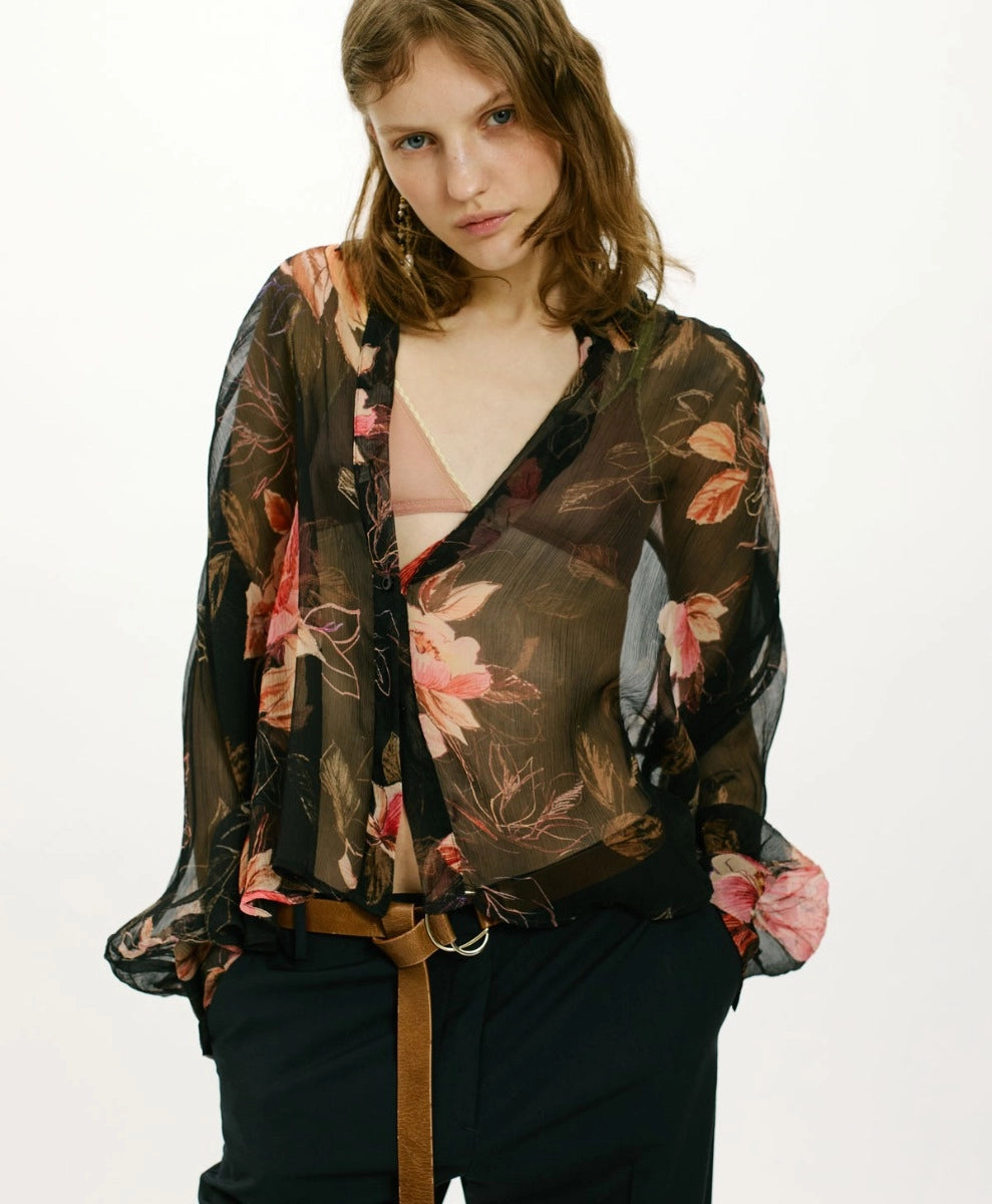 CAMILA SHIRT IN PRINTED CHIFFON CREPON