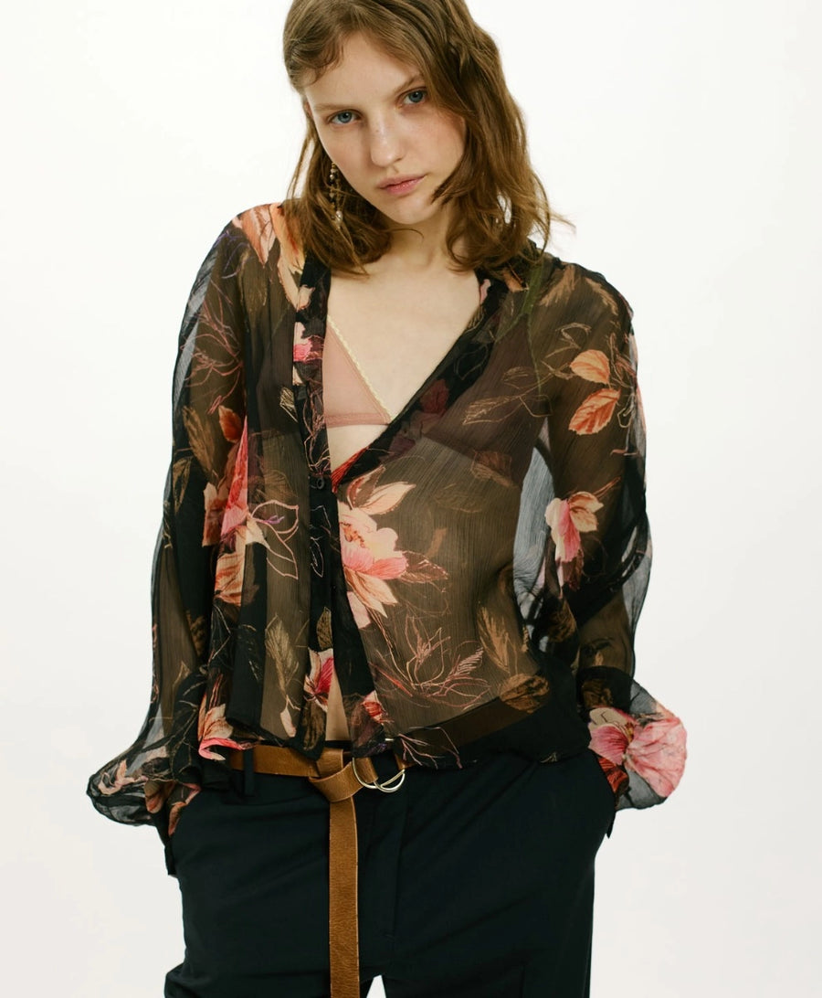 CAMILA SHIRT IN PRINTED CHIFFON CREPON