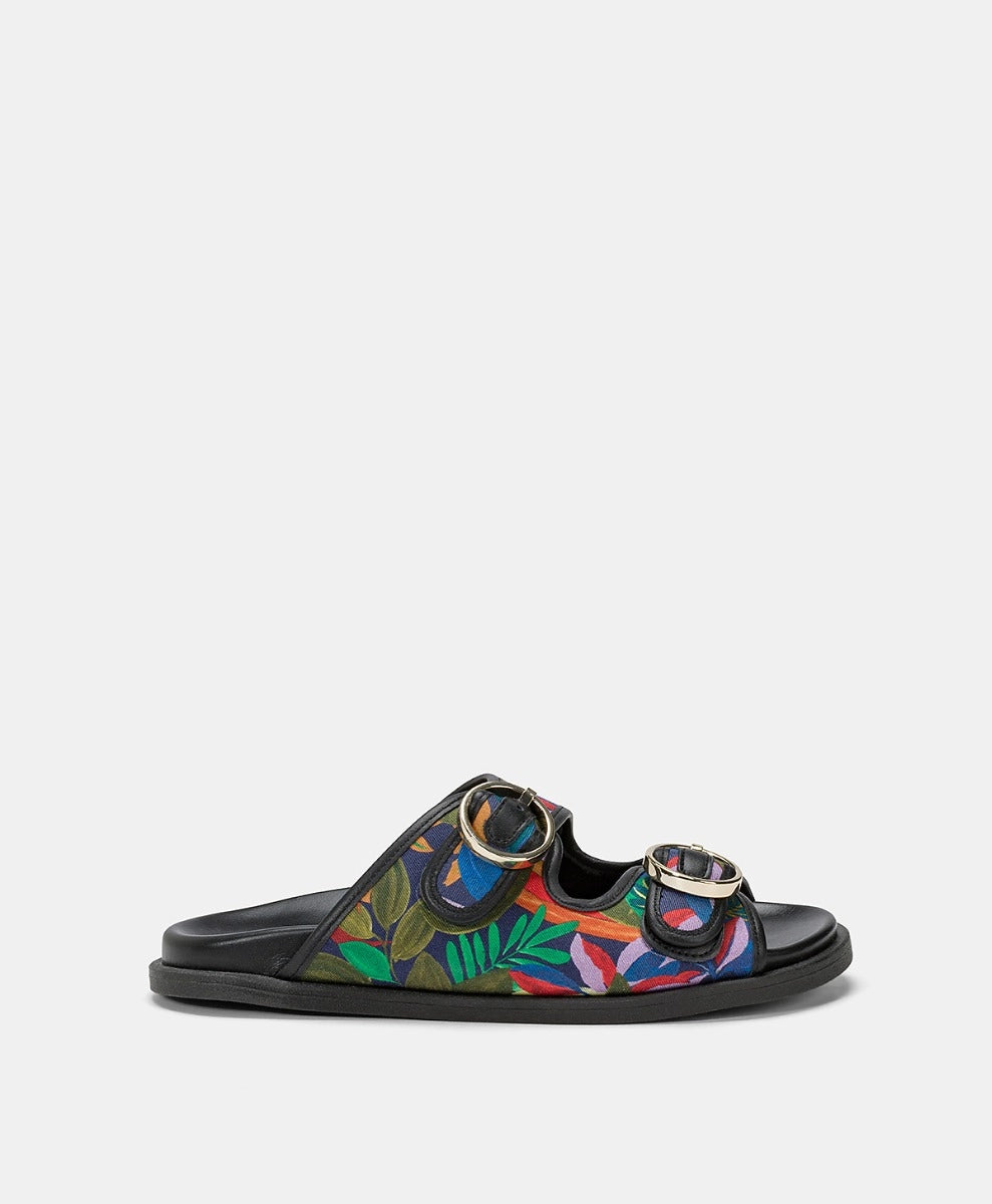WASI SHOES IN PRINTED CANVAS - MULTICOLOR BLUE