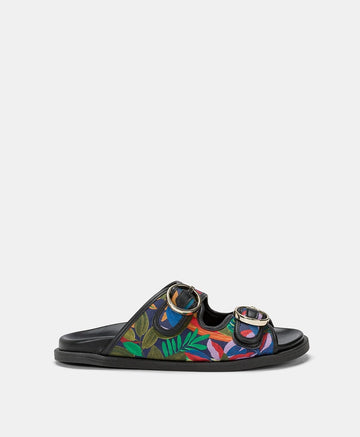 WASI SHOES IN PRINTED CANVAS - MULTICOLOR BLUE