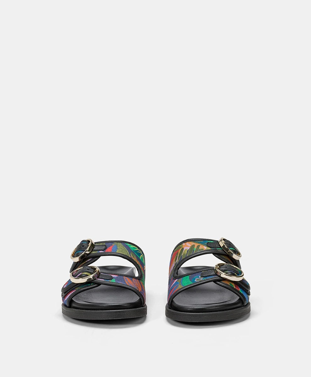 WASI SHOES IN PRINTED CANVAS - MULTICOLOR BLUE