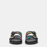 WASI SHOES IN PRINTED CANVAS - MULTICOLOR BLUE