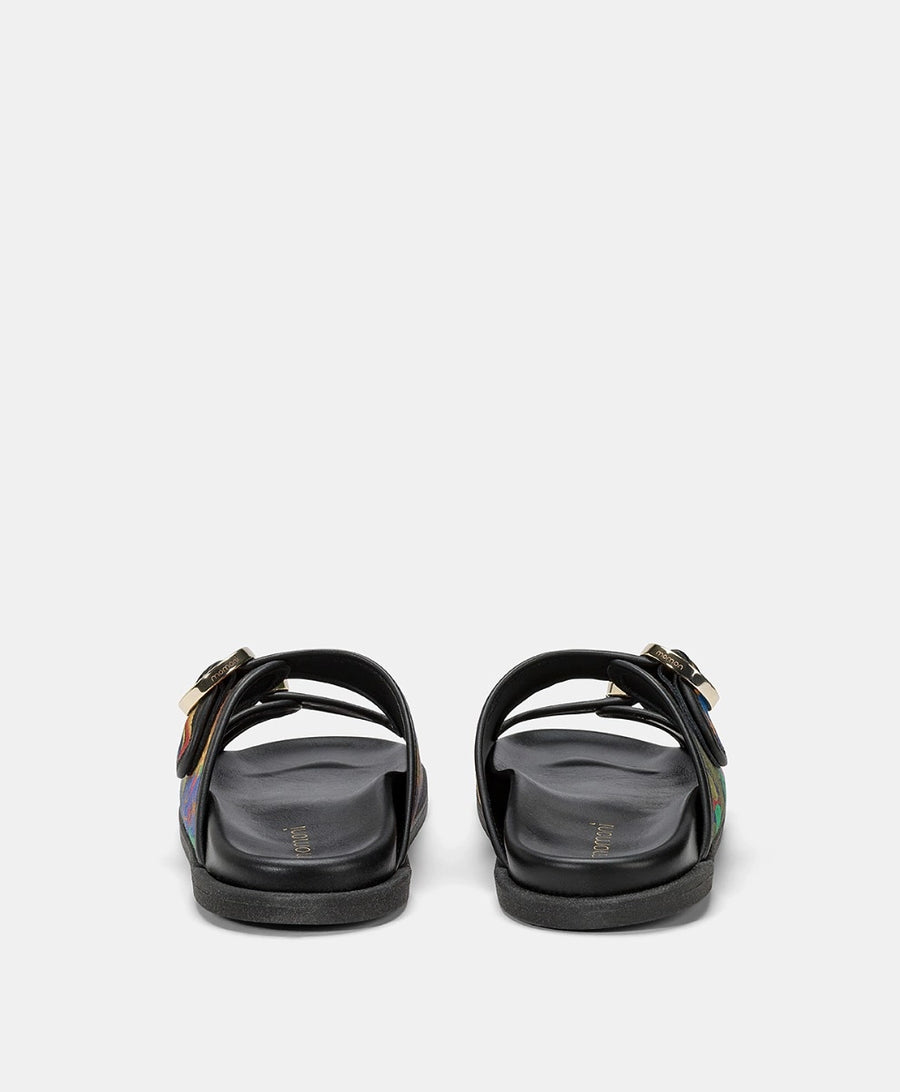 WASI SHOES IN PRINTED CANVAS - MULTICOLOR BLUE