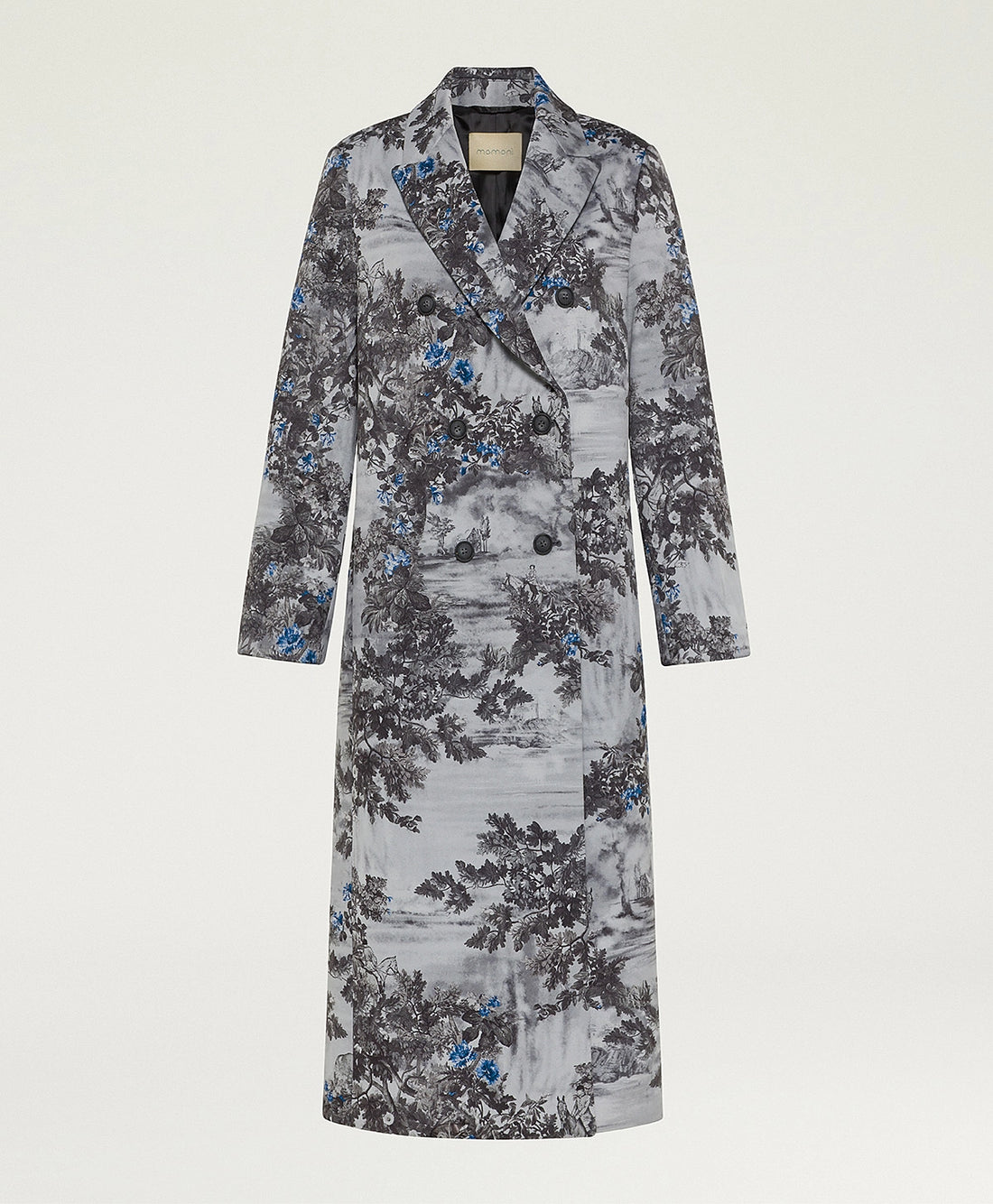 LEMONADE COAT IN PRINTED BONDED MELTON - SILVER MULTICOLOR