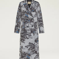 LEMONADE COAT IN PRINTED BONDED MELTON - SILVER MULTICOLOR