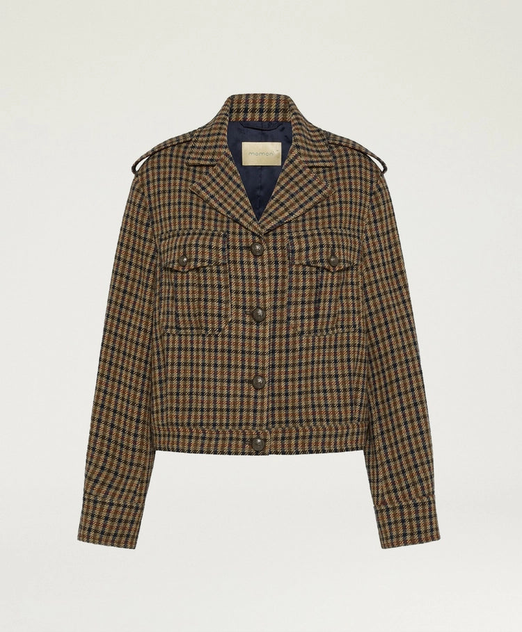 CIDER COAT IN CHECK WOOL - MULTICOLOR