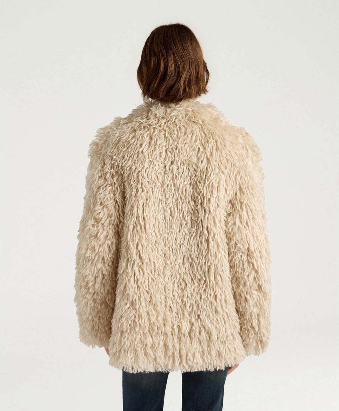 CHLOE COAT IN ECO-LEATHER - CREAM