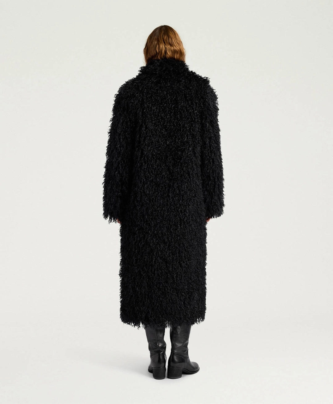 CALENDULA COAT IN ECO-LEATHER - BLACK