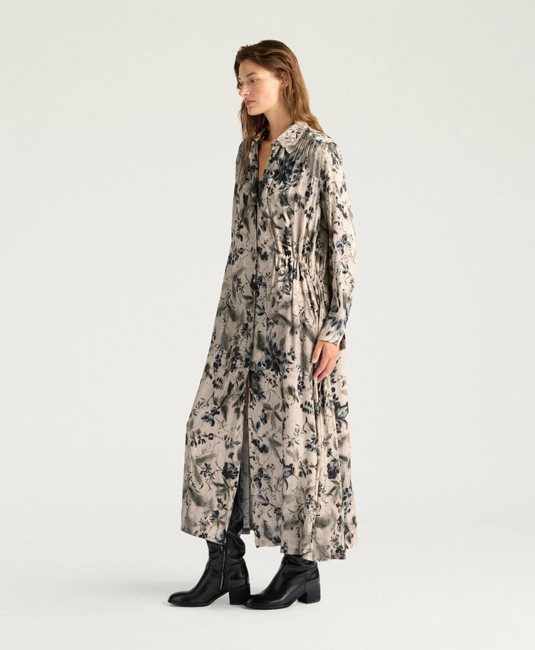 NATALIE DRESS IN PRINTED JACQUARD VISCOSE