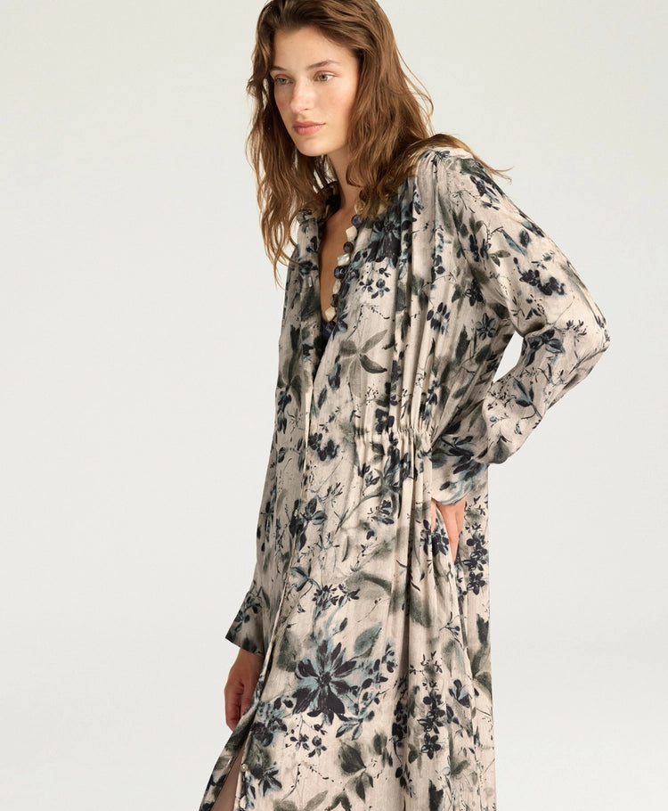 NATALIE DRESS IN PRINTED JACQUARD VISCOSE