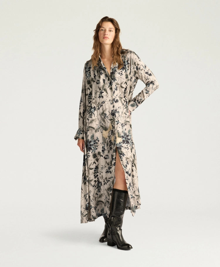 NATALIE DRESS IN PRINTED JACQUARD VISCOSE