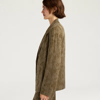 MAYFAIR JACKET IN JACQUARD CUPRO - MILITARY GREEN